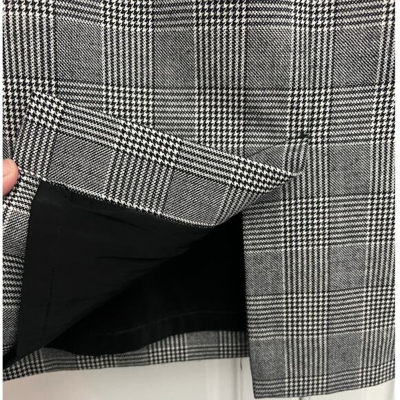 Talbots Glen Plaid Houndstooth Straight Skirt Wool Blend Lined Size 6 - Picture 5 of 7